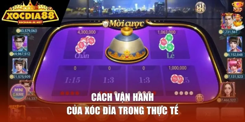 Cách vận hành của xóc đĩa trong thực tế